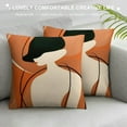 thumbnail image 3 of GOSMITH  Abstract Line Pillow Case Minimalist Art Pillow Cover Women Face Throw Cushion Cover Double-Sided Design Decorative Pastel Suede Cushion Case for Home Office Car Sofa,, 3 of 5