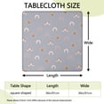 thumbnail image 2 of Vibrant Boho Flowers Design Elastic Tablecloth, 36 Inch Square Washable Fabric Cover for Kitchen Breakfast Nook and Party Decor, 2 of 6