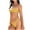 Yellow, variant on Qingpeng Women's Bandeau Bikini Sets Strapless Thong Two Piece Swimsuits Mesh High Cut Bathing Suits Summer Beach Swimwear