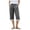 Black-capri pants for women, variant on Women's Capris Pull On Straight Leg Cropped Pants Striped Cotton Lounge Casual Capri Pants with Pockets