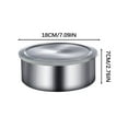 thumbnail image 7 of ZZkhGo 5 Piece Stainless Steel Airtight Food Storage Bowl Set with Lids Nesting Mixing Bowls for Refrigeration and Serving, 7 of 7