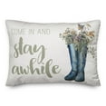 thumbnail image 2 of Creative Products Stay Awhile Rainboots 14x20 Spun Poly Pillow, 2 of 3