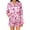 Pink, variant on Womens Silk Satin Pajamas Set Long Sleeve Button Down Sleepwear 2 Piece Lounge Set Pj Set Blue L