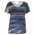 thumbnail image 4 of Blusa de manga corta con cuello en V informal para mujer a la moda, camisetas de verano Fridja  zx3249, 4 of 5