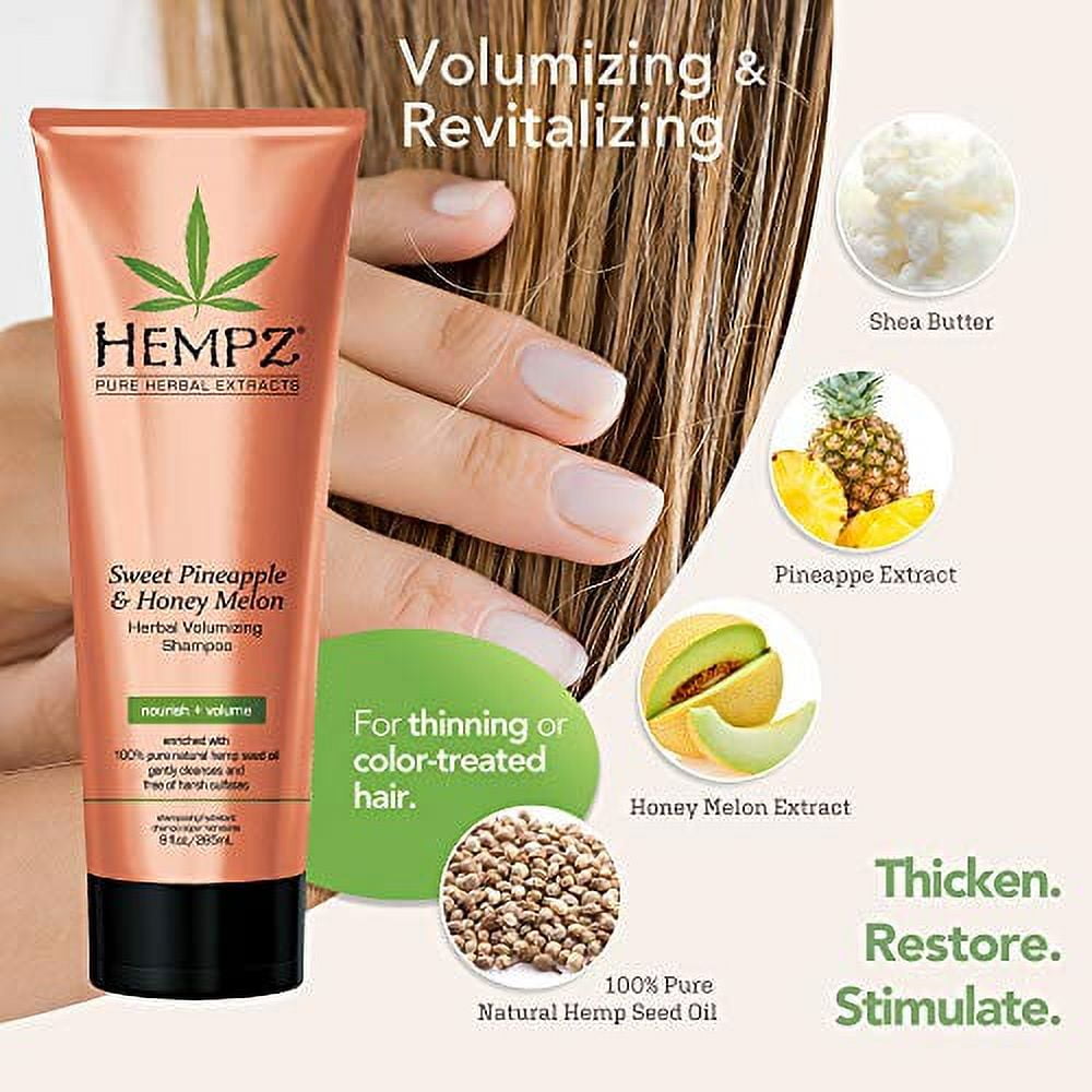Hempz Sweet Pineapple & Honey Melon Herbal Volumizing Shampoo 9oz