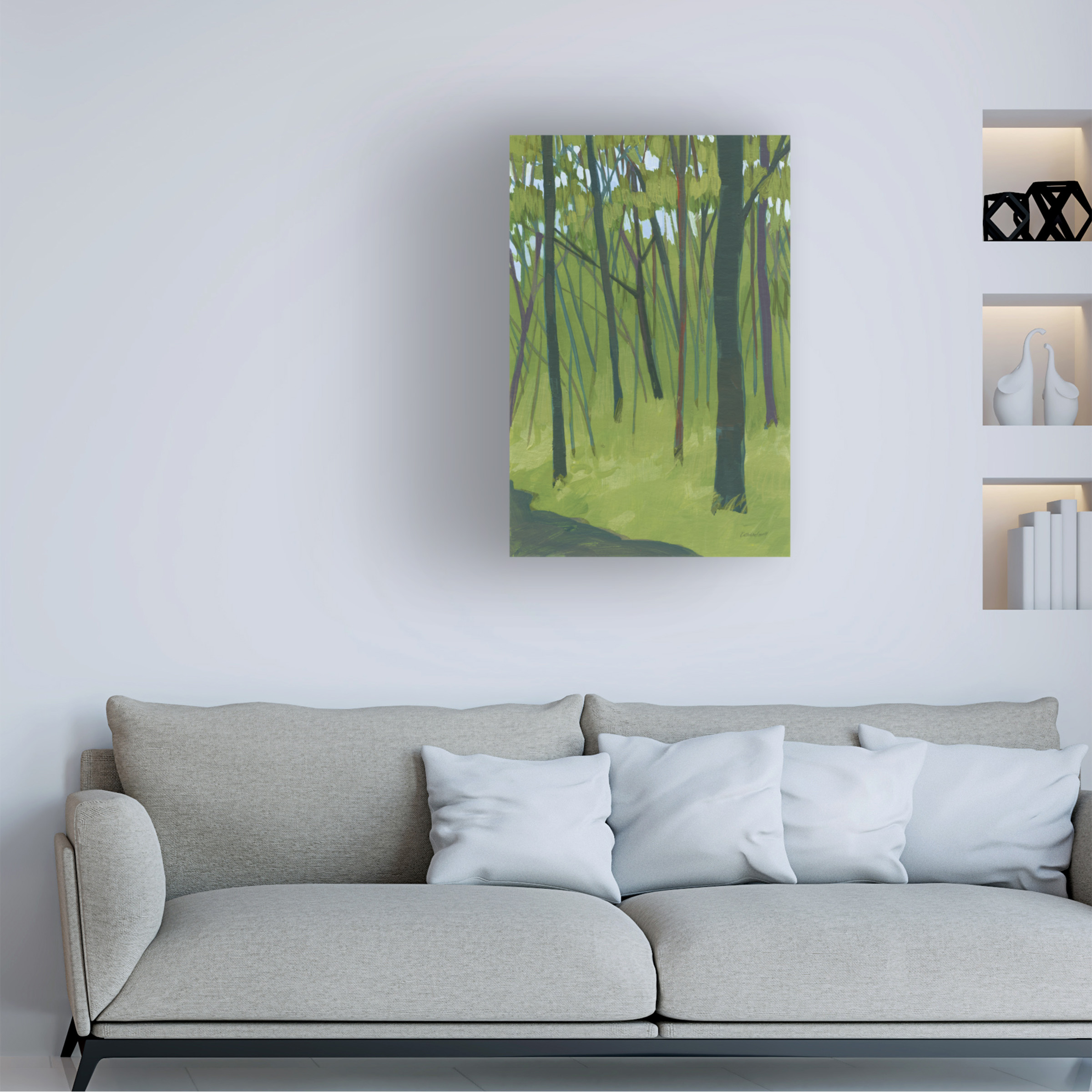 Trademark Fine Art 'Spring Woods Dark Green' Canvas Art by Kathrine Lovell