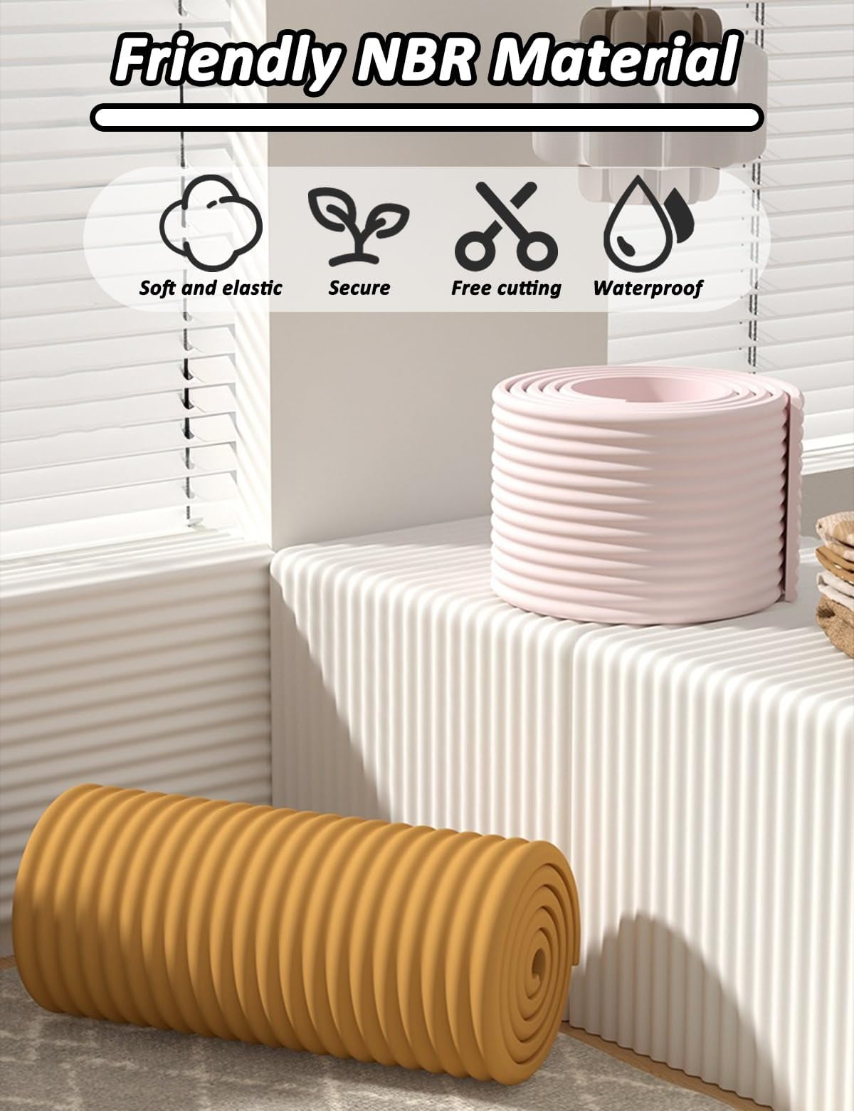 Edge Corner Protector Guards, Sharp Edge Safety Corner Edge Foam Padding, Wall Edge Bumpers Pole, Safety Table Protector Cushion, Strong Adhesive(Gray, 15.7 x 39.3inch)