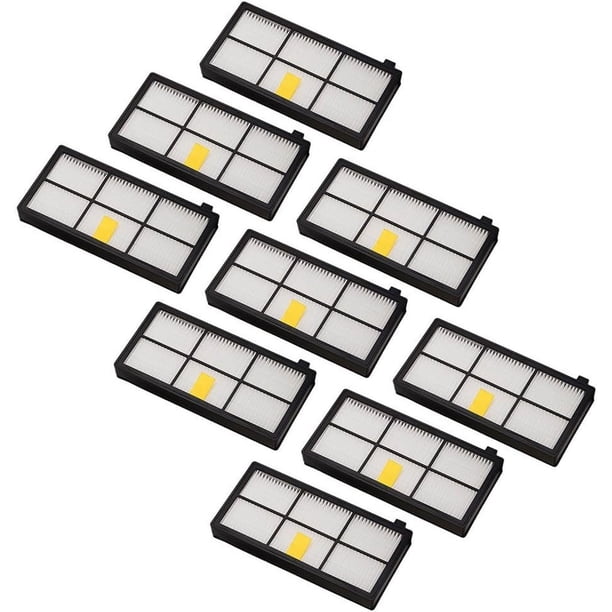 Filtros de repuesto compatibles con aspiradoras robot iRobot Roomba 800 y 900 Series 801 805 850 860 870 877 880 890 891 895 960 961 980 981, paquete de 9