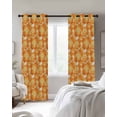 thumbnail image 4 of Spring Floral Blackout Curtains for Bedroom Living Room Darkening Curtains 63 Inches Long Orange Country Retro Botanical Pastoral Window Curtain 2 Panels Set Window Treatment Grommet Drapes 52"x63", 4 of 9