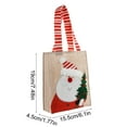thumbnail image 3 of Lilixerw Christmas Gift Tote Bag,Linen Reusable Bag with Santa & Snowman Print,For Candy Small Gifts Holiday Decor,19Inch Red, 3 of 6
