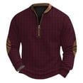 thumbnail image 2 of Blusas y camisas de manga larga con cuello redondo Sudadera con capucha de cuello redondo para hombre Jersey estampado Blusa de poliéster de manga larga para hombre, 2 of 4