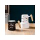 thumbnail image 3 of 1pc 350ml/12.31oz Ceramic Mug With Vintage Retro Look, Wooden Handle, Suitable For Breakfast, Milk, Oatmeal, 3 of 5