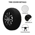 thumbnail image 2 of Sikiie Ice Blue Ocean Sea Turtle PVC Leather Spare Tire Wheel Cover Spare Tire Cover, for Car Truck SUV Camper Trailer Universal Fit(14-17in)-17 inch, 2 of 6