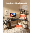 thumbnail image 3 of KFFKFF L-Shaped Computer Desk, 67-inch Reversible Corner Gaming Desk with Monitor Stand & Movable CPU Stand, 3 of 9
