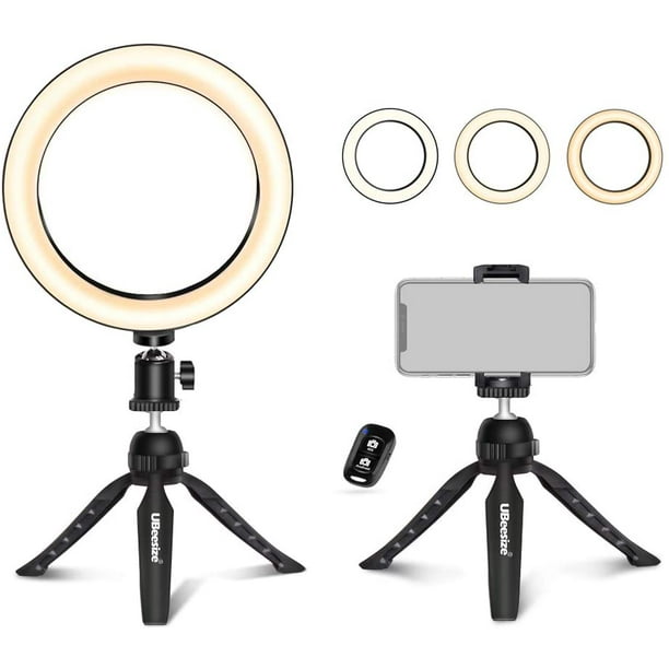 10 LED de bureau Selfie Ring Light avec mini trépied en plastique