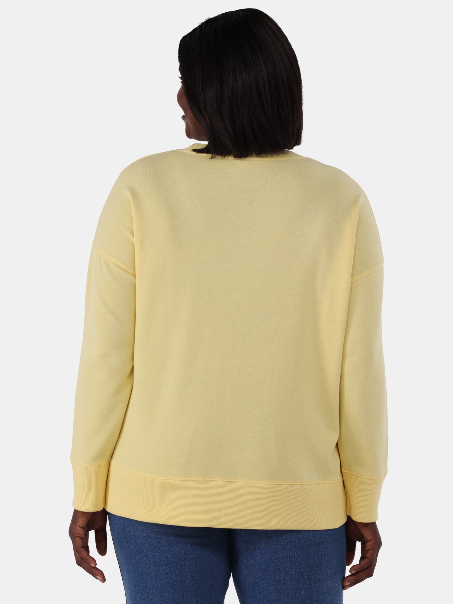 Time and Tru Women's Tunic Sweatshirt with High-Low Hem, Sizes XS -4X