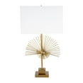 thumbnail image 2 of Sagebrook Home Glam Metal Rays Table Lamp, Gold Finish, Linen Shade - 17" x 10" x 30.5", 2 of 9