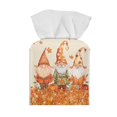 thumbnail image 2 of FUIALDOLG PU Leather Waterproof Tissue Box Holder, Square Napkin Facial Tissues Boxes Dispenser, Thanksgiving Gnome Leaves Home Office Car Tissue Holder Decorative Container, 2 of 7
