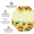 thumbnail image 4 of Disketp Sunflowers Funny Coasters,6 Pcs Leather Coasters With Holder, Perfect Housewarming Hostess Gifts,Protect Furniture From Water Marks Scratch And Damage, 4 of 9