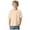 Beige, variant on Youth Girls & Boys Cotton Blend Short Sleeve Solid T-Shirt Pre-Shrunk Classic Fit Summer Top, 1 Piece (Dark Purple, 10-12 Years)