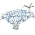 thumbnail image 2 of Light Blue Monstera Deliciosa Table Cloth Waterproof Tablecloths, Summer Botanical Tropical Tablecloth Dining Table Cover for Kitchen Party Tabletop Outdoor, Rectangle Tablecloth 60x102 Inch, 2 of 9