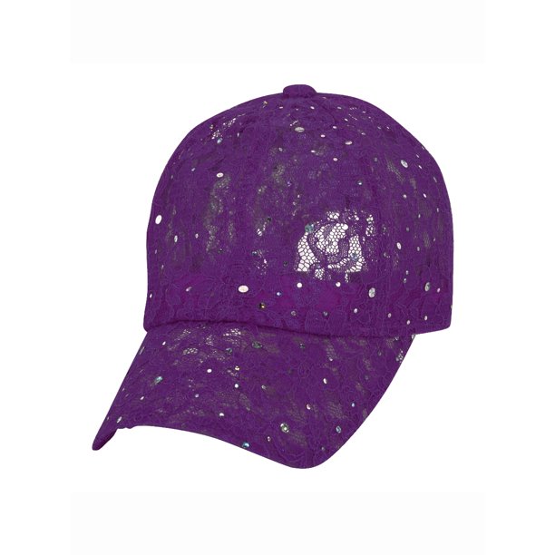 sssophia sequin lace glitter adjustable baseball cap