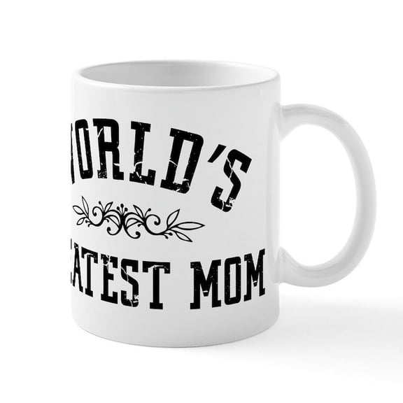 CafePress - World's Greatest Mom - 11 oz Ceramic Mug - Novelty Coffee Tea Cup