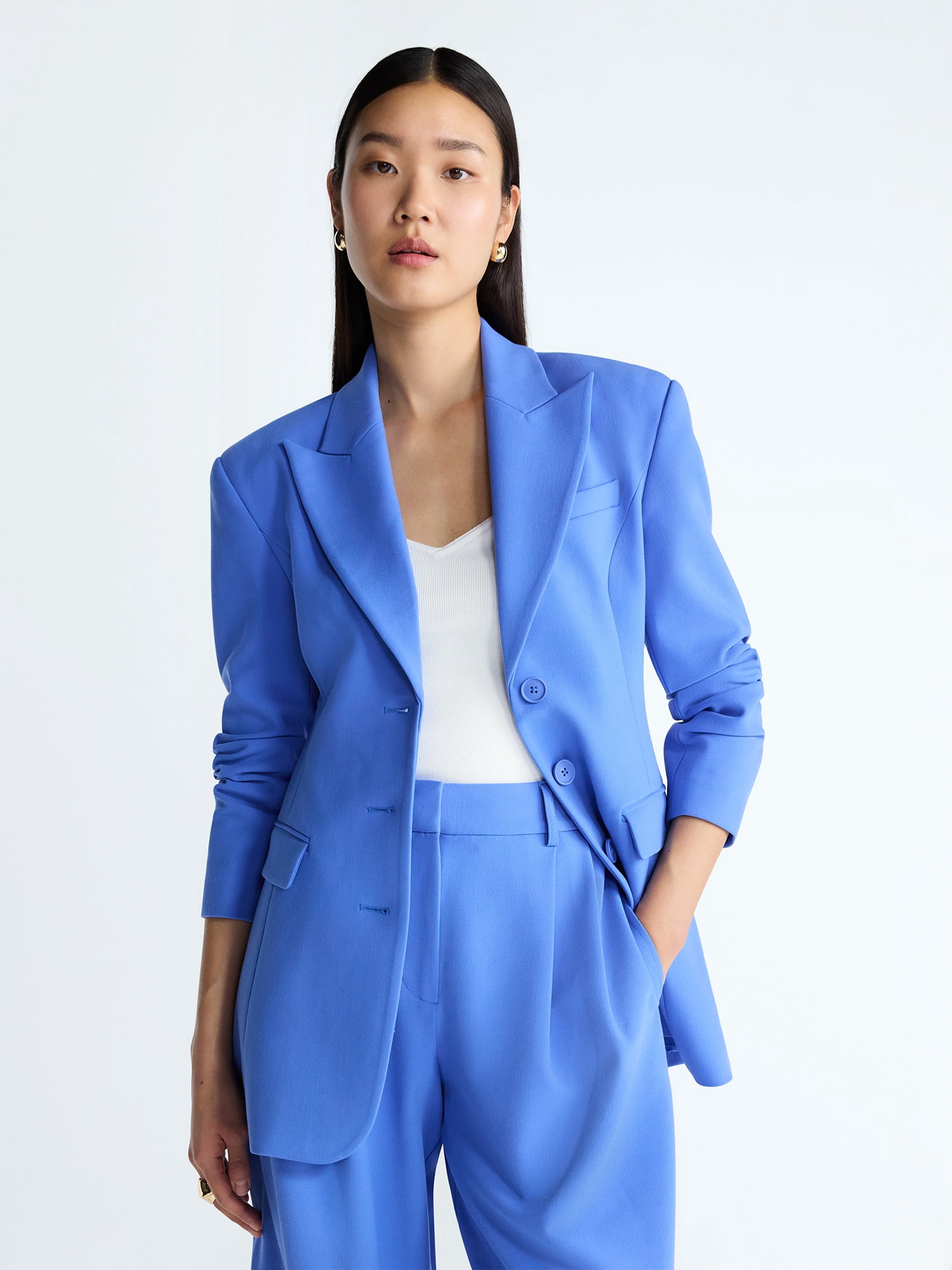 Devil Wears Prada Scoop Collection Women's and Women’s Plus Single Breasted Blazer, Sizes XS-4X