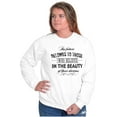 thumbnail image 3 of Beauty Dreams Cute Inspirational Women Crewneck Sweatshirt Brisco Brands S, 3 of 5