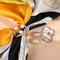 thumbnail image 2 of Minnieouse Diamante de imitación bufanda anillo Clip chal hebilla titular Pin decorativo boda bufandas femeninas sujetador hebillas fijas Type1 NO1, 2 of 6