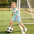 thumbnail image 3 of Tiijoy Toddler Girls Athletic Outfits Tie Dyed Short Sleeve Tshirt Shorts Set, Sizes 2-3, 3 of 5