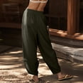 thumbnail image 4 of Fsahion Plus Size Casual Sweatpants for Womens Elastic Waist Solid Color Baggy Wide-Leg Pants Casual Elastic-Waistband Pocket Pants Bleak Deal on Clearance!, 4 of 8