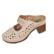 thumbnail image 1 of Correas de Tacón para Tacones Altos Zapatillas de Mula Casuales de Pie Cerrado de Moda con Tacón de Bloque de Corte Ventilado para Tacones Altos de las Mujeres, 1 of 9