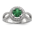 thumbnail image 1 of Sterling Silver & CZ Brilliant Embers Circle Ring Size 8, 1 of 3