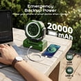 thumbnail image 3 of Fimilo 20000mAh Camping Fan with Light, Portable Fan Rechargeable with Hook, 100 Speeds, Timer, 180° Oscillation, Battery Powered for Outdoor Tent Beach Travel, 3 of 10
