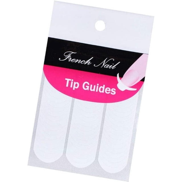 5 Hojas 240 Piezas Pegatinas de Manicura Francesa Blancas Tiras Guía Pegatinas Diseño en Forma de Luna Pegatinas de Uñas Autoadhesivas Consejos para Decoración de Manicura Herramientas de Bricolaje Pe