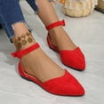 thumbnail image 4 of Wensltd Women's Flat Shoes Pointed Toe Ankle Strap Flats For Everyday Office And Casual Wear, 4 of 9