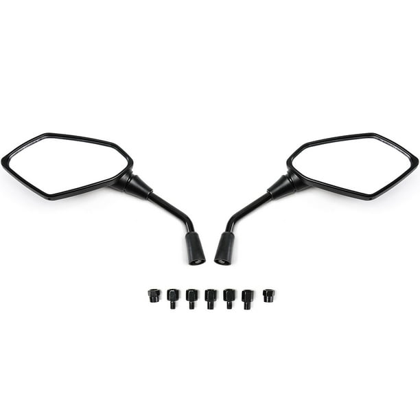 Krator Universal Black Motorcycle Mirrors for Street Bike