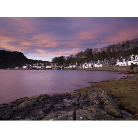 A Stunning Sky at Dawn over the Pictyresque Village of Plockton, Ross-Shire, Scotland, United Kingd Print Wall Art By Jon (Best Villages In Scotland)