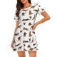 thumbnail image 1 of Disketp German Shepherd Dog para Camisón Corto de Manga Corta para Mujeres, Camisón Cómodo con Escote Redondo, Bonito y Confortable, 1 of 6
