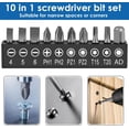 thumbnail image 3 of 18Pcs Flexible Drill Bit Extension Hex Shank 105° Right Angle Drill Attachment 1/4 3/8 1/2" Hex Shank Impact Driver Socket Adapter Rotatable Socket Bit Holder Keychain Set for Fine Finish (B), 3 of 7