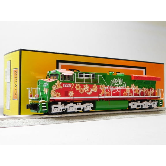 MTH RAILKING CHRISTMAS ES44AC IMPERIAL DIESEL ENGINE O GAUGE 30-21313-1