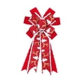 thumbnail image 1 of Lazos de cinta roja para Navidad Lazos para coronas navideñas Lazos para atar con lazos DIY 10 lados Decoración para de Navidad para coronas, 1 of 9