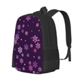 thumbnail image 1 of Balery Purple Snow Flakes Mochila para hombre y mujer - Tela Oxford 600D resistente - Gran capacidad, resistente al agua, ideal para la escuela, viajes y senderismo, 1 of 6