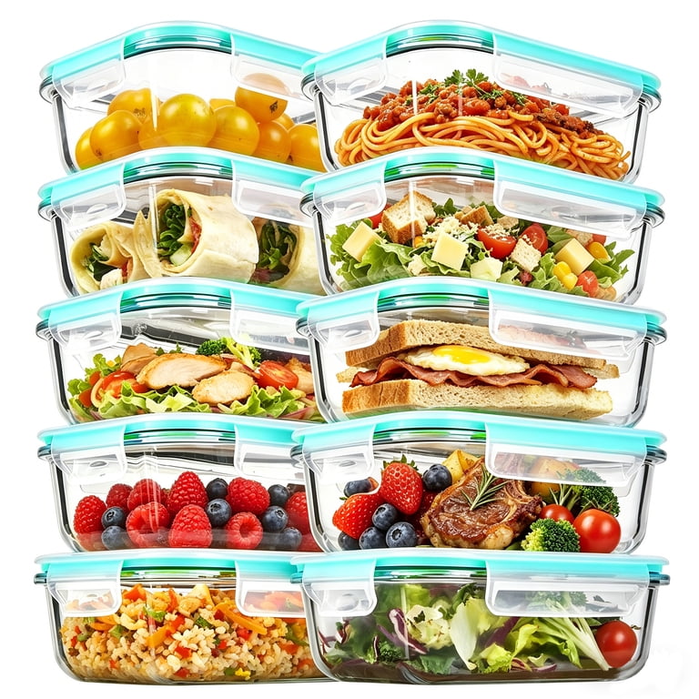 Sindcom 10-Pack Glass Meal Prep Containers, 22oz photo 1