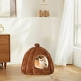 thumbnail image 5 of Clearance Boovnll Cat Bed, Pet Beds for Cats, Cute Plush Cat House, Cat Beds for Indoor Cats All Seasons Universal Pet Bed Sleeping Cushion Cotton Pet Sofa Gray 16x16" Machine Washable, Cat Beds, 5 of 5