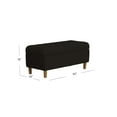 thumbnail image 3 of HomePop Button Tufted Storage Bench, 40"W x 18"D x 18"H, Chocolate Brown Velvet, 3 of 8