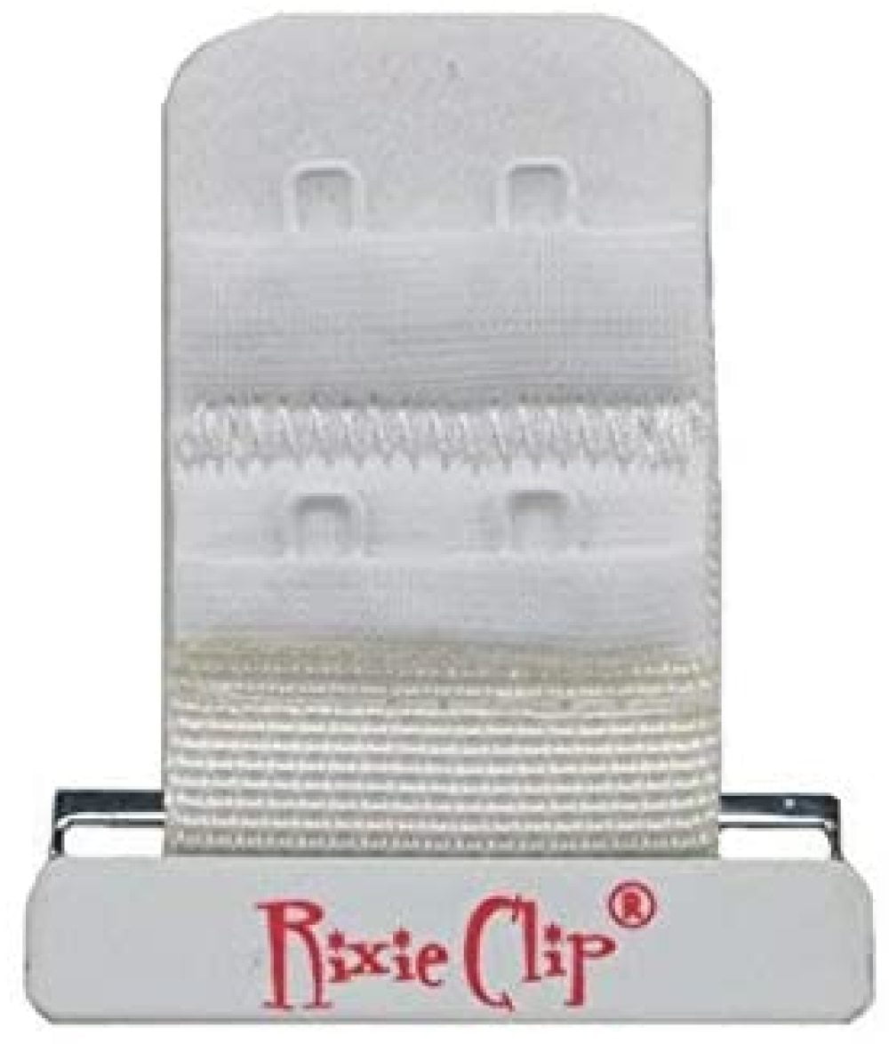 RC Rixie Clip Bra Band Tightener ,1/2 Inch Two Hook,White 