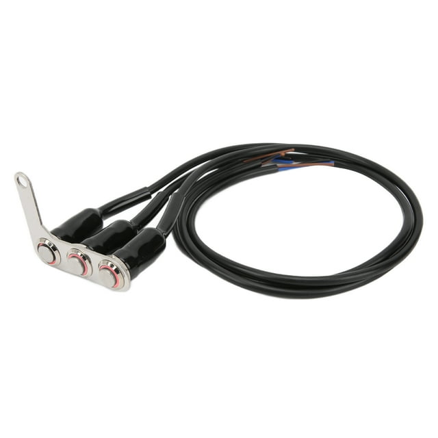 Electric Bike Button Switch, Motorcycle Handlebar Switch LED Stainless Steel Water Proof for Horn Headlight Spot Lamp