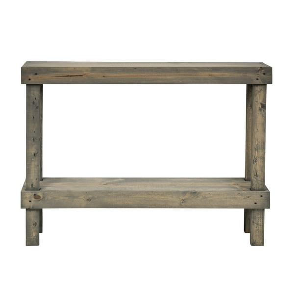 Woven Paths Large Rustic Luxe Wooden Sofa Table Gray Com Large Rustic Luxe Wooden Sofa Table, Wooden Sofa Table